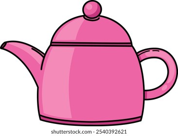 illustration of teapot outline on a white background