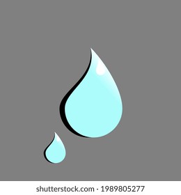 una ilustración del vector de icono de caída de lágrimas 