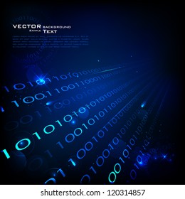 illustration of technology background with binary number