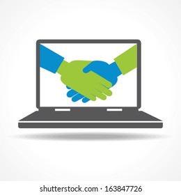 Illustration of technology deal concept