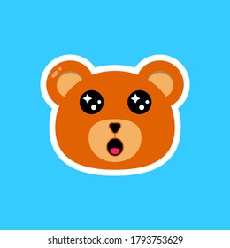 Illustration of teddy bear cartoon. great for children t-shirt design.