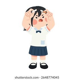 Illustration of Teen Breaking Cigarette in Half flat