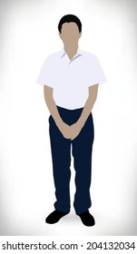 illustration of a teenager, relaxed, student el salvador 