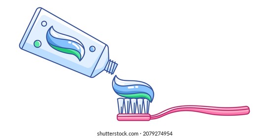 Illustration der Zahnreinigung. Zahnheilkunde und Gesundheitswesen. Stomatologie-Medizinprodukt.