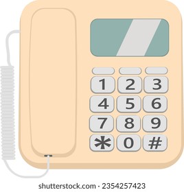 Illustration of a telephone drawn in vector