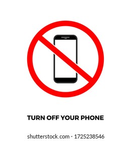 illustration of the telephone switch off icon is prohibited from using the telephone for mental health