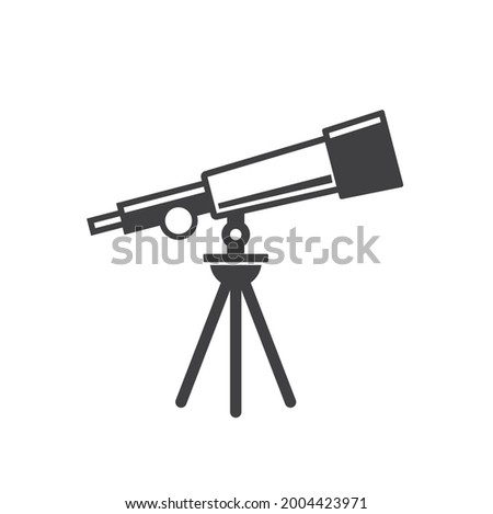illustration of telescope, telescope icon, vector art.