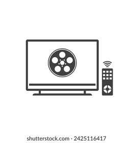 illustration of television, vector art.