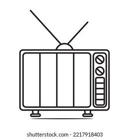 The illustration of Television vector. suitable for entertainment icon, sign or symbol.