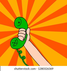 Illustration to tell someone to call right now by phone