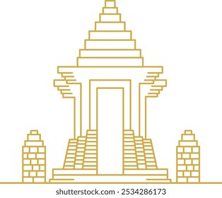 ILLUSTRATION TEMPEL BUILD GOLD COLOUR