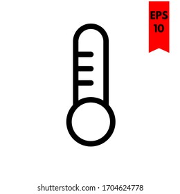 ilustración del icono plano de temperatura