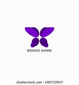 ILLUSTRATION TEMPLATE BUTTERFLY ICON LOGO DESIGN VECTOR GOOD FOR SALON, STUDIO