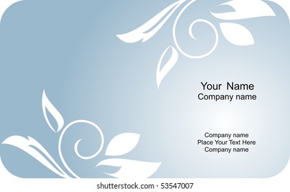 Illustration of template card company label with name. Vector