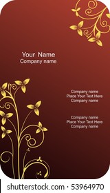 Illustration of template card company label with name. Vector
