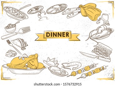 illustration of template of different types of Coffee for menu background design of Hotel or restaurant
