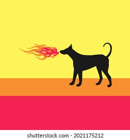 Plantilla de ilustración con un perro.