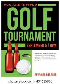 An illustration template for a golf tournament. Vector EPS 10 available.