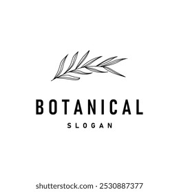 illustration template nature logo leaf botanical simple organic beautiful hand drawn minimalist plant