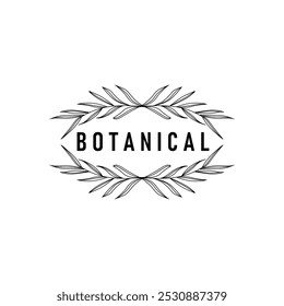 Illustration Vorlage Natur Logo Blatt botanisch einfach organisch schön handgezeichnet minimalistische Pflanze