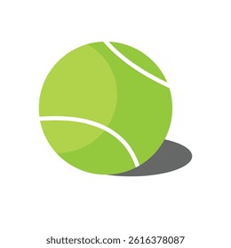Illustration of a tennis ball made simple with white background