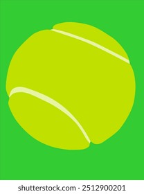 illustration of a tennis ball on a green background