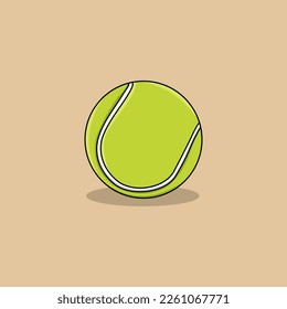 illustration tennis ball. Vector art.  sport. closeup.