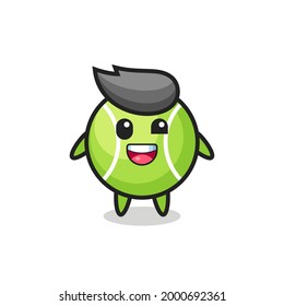 illustration of an tennis character with awkward poses , cute style design for t shirt, sticker, logo element