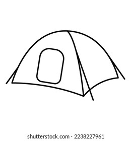 Illustration of a tent, doodle