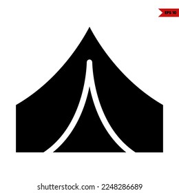 Illustration of Tent Glyph Icon