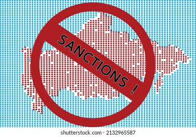 Illustration of the territory of Russian Federation under sanctions.