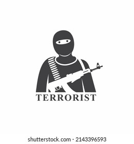 Illustration von Terroristen, Vektorkunst.