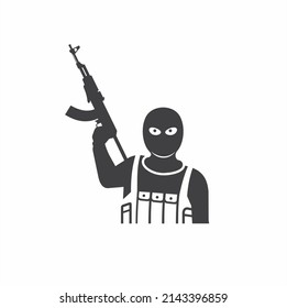 Illustration von Terroristen, Vektorkunst.