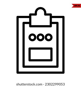 illustration of test paper line icon 