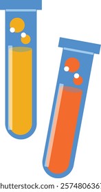 Illustration of Test Tubes with Colorful Liquids