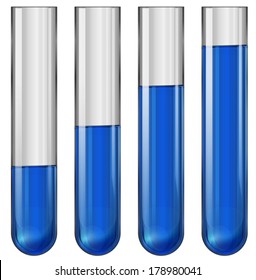 Illustration of test tubes on a white background