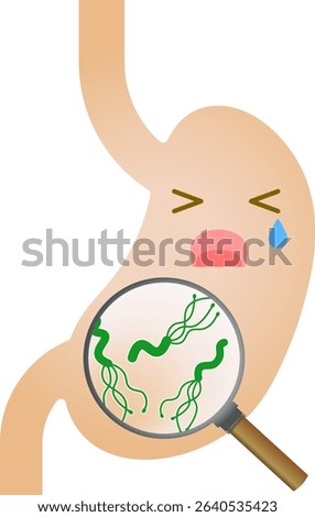 Illustration of testing for Helicobacter pylori