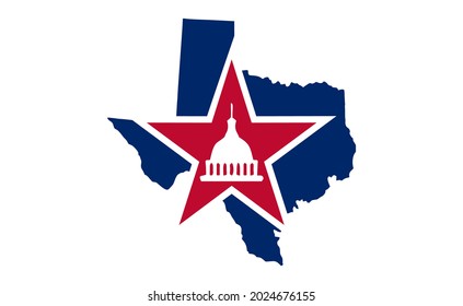 Illustration Texas Lawyer Logo Inspiration Icon