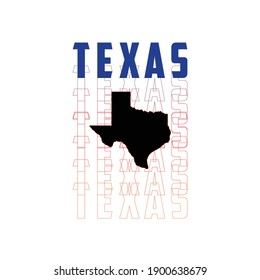 Texas-Karte Einzelstar-Logo-Design Vektorgrafik