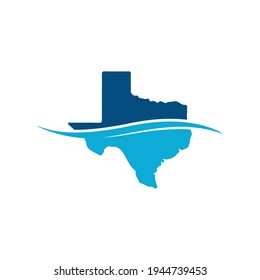 Illustration Texas Map Vector Modern Sign Logo Design Template