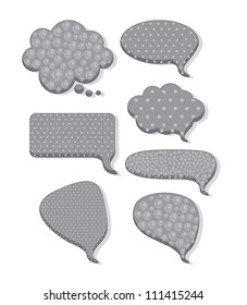 illustration of text balloons isolated on white background, vector illustration