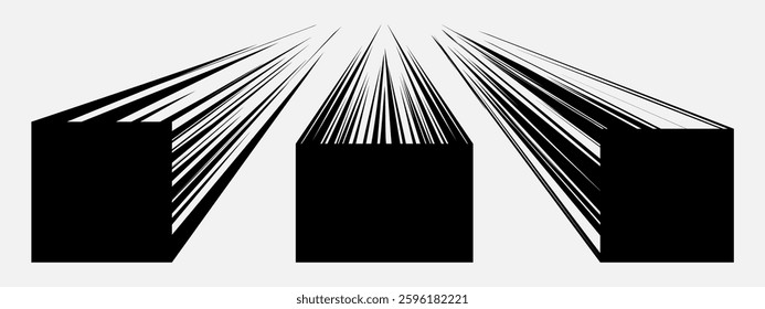 Illustration text box in comic style. Comic book backgrounds with rays. Vector illustration, comic, abstract background, art, backdrop