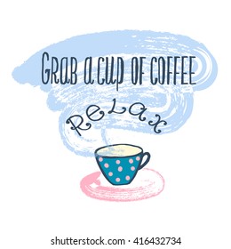 Illustration with text and drinks