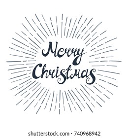 Illustration with text "Merry Christmas" 