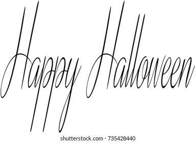 Illustration of Text message 'Happy Halloween' on white background.