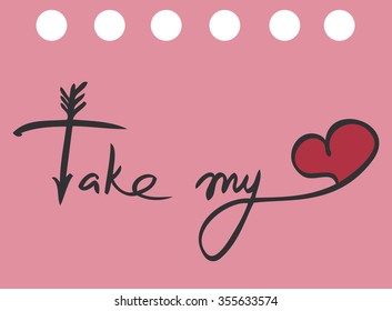 Illustration of the text with pink background.