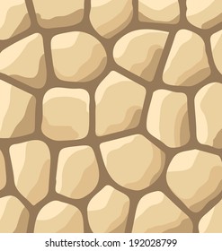 Illustration texture of stones, stone wall background - vector