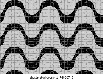 Ilustración Vector de textura del suelo empedrado de Copacabana, común en Río de Janeiro y São Paulo