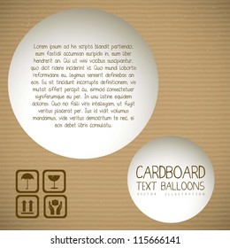 Illustration Of Textured Cardboard, Corrugated Cardboard, Vector Illustration