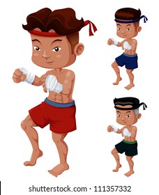 Illustration Of Thai Boxing